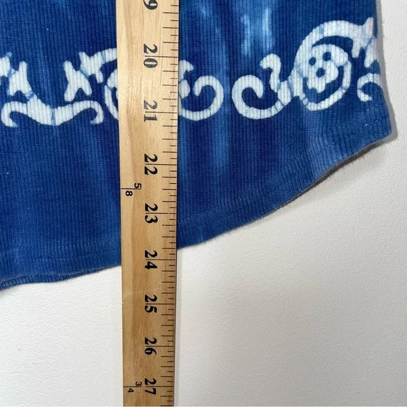 Gramicci Women's Vintage Tank Top Ribbed Cotton Blend Size L Tye Dye Blue USA - Picture 10 of 10